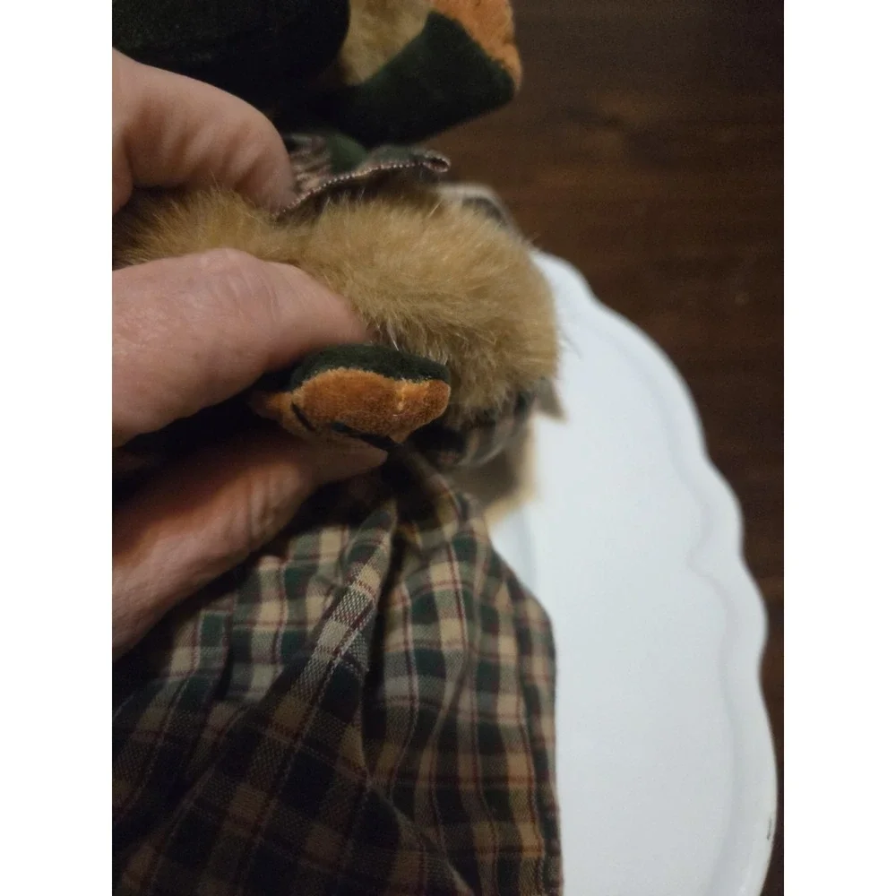 Vintage Boyd's Bears Hunter Bearsdale  Greenspan Hang Tags 1-piece Plaid Outfit